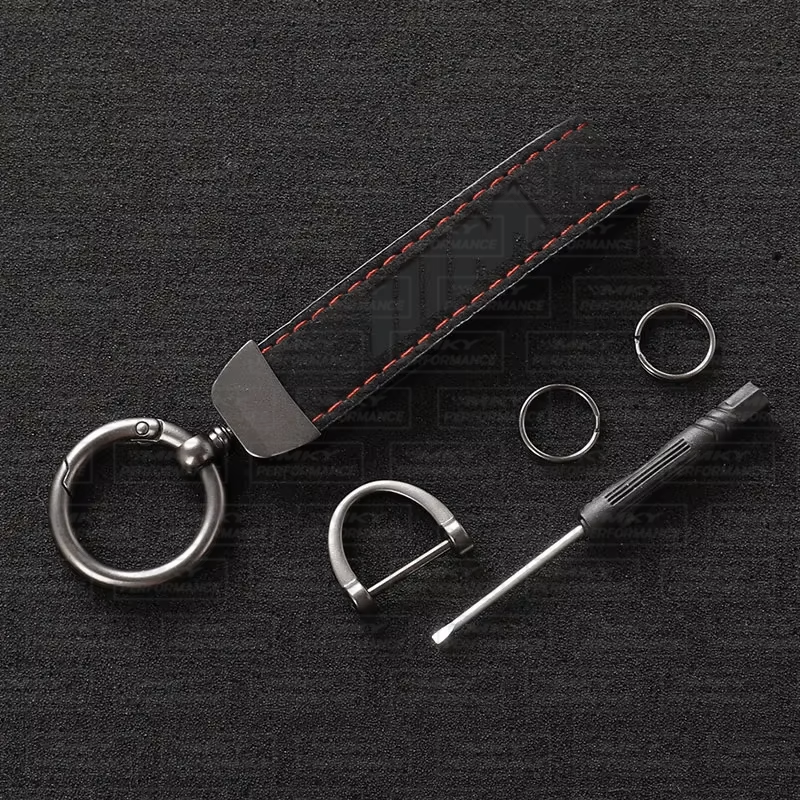 BMW M Sport Power M Performance Alcantara Metal Keyring Keychain