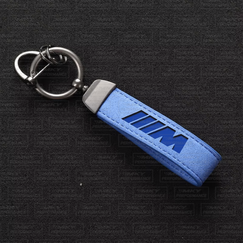 BMW M Sport Power M Performance Alcantara Metal Keyring Keychain