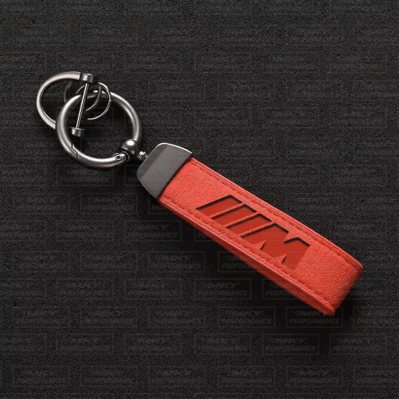 BMW M Sport Power M Performance Alcantara Metal Keyring Keychain