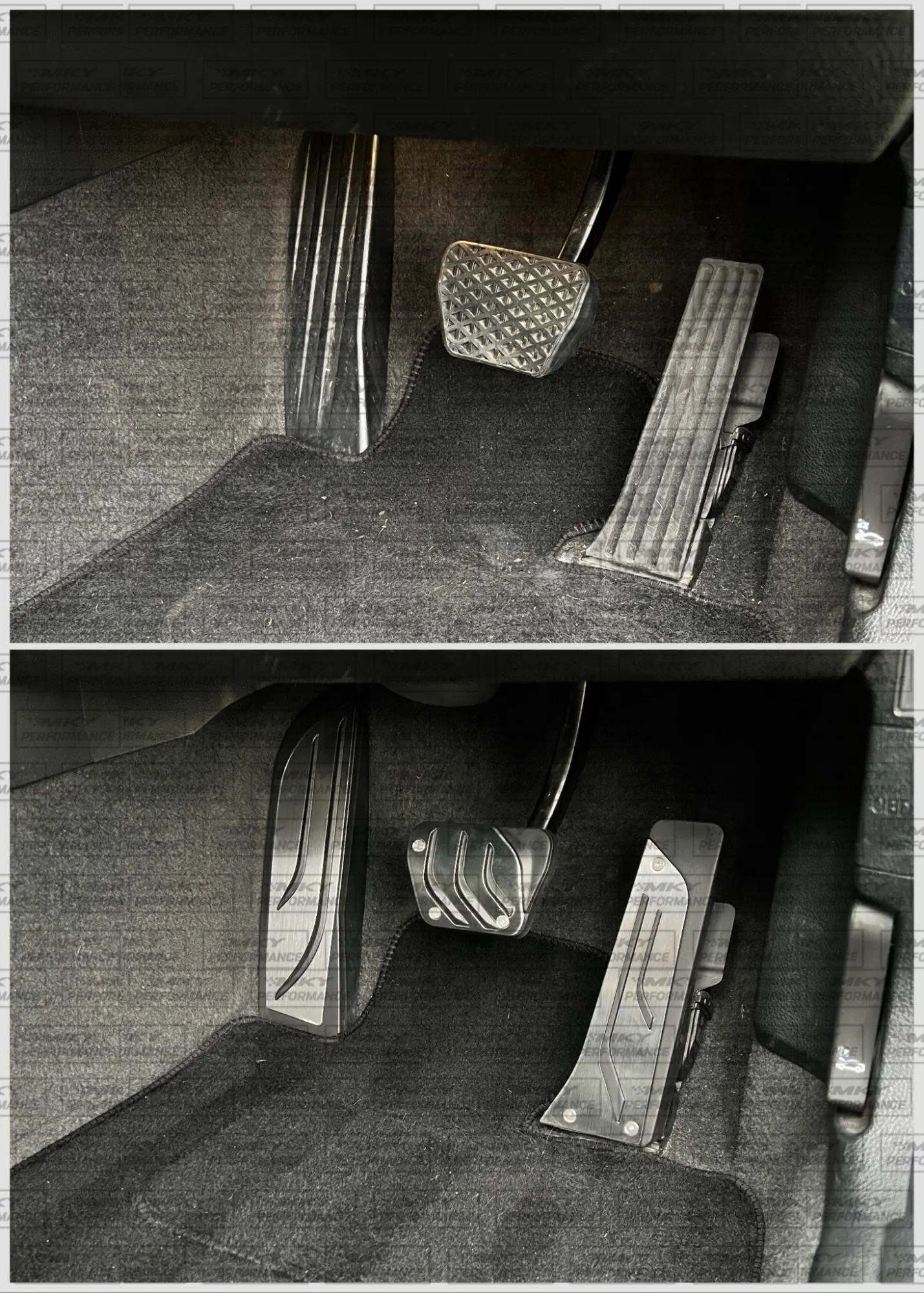 BMW Aluminium Pedal Set Covers Foot Rest RHD Automatic (AT)