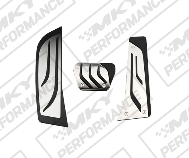 BMW Aluminium Pedal Set Covers Foot Rest RHD Automatic (AT)
