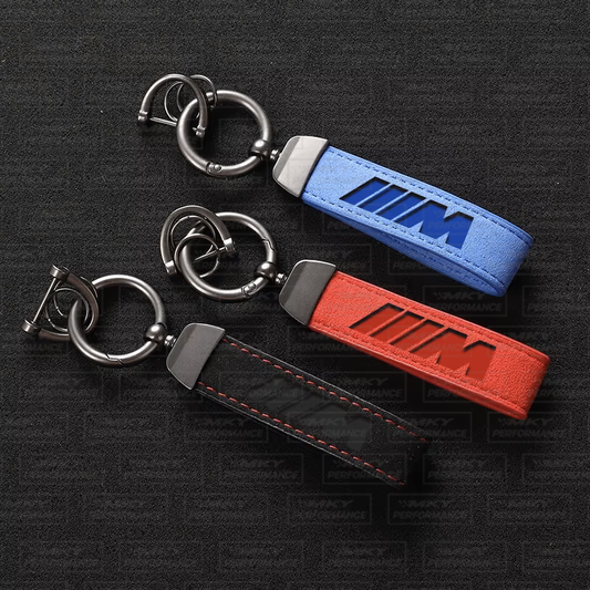 BMW M Sport Power M Performance Alcantara Metal Keyring Keychain