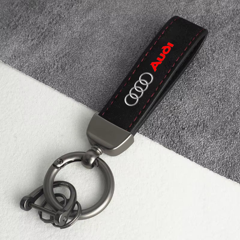 Audi RS S Line Sport Alcantara Metal Keyring Keychain