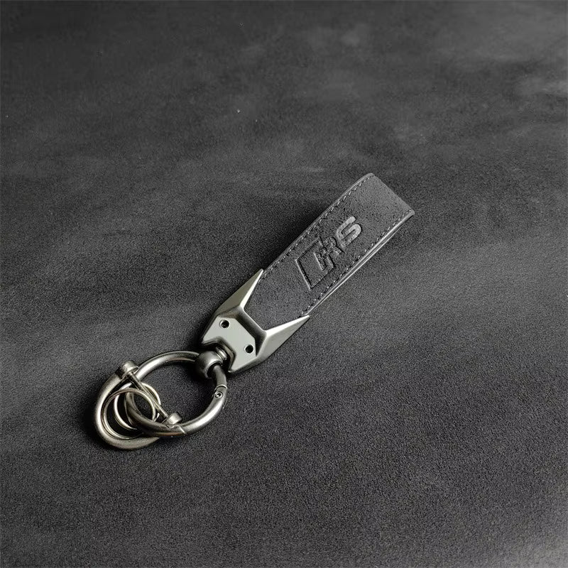 Audi RS S Line Sport Alcantara Metal Keyring Keychain