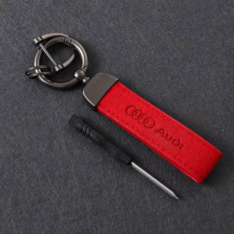 Audi RS S Line Sport Alcantara Metal Keyring Keychain