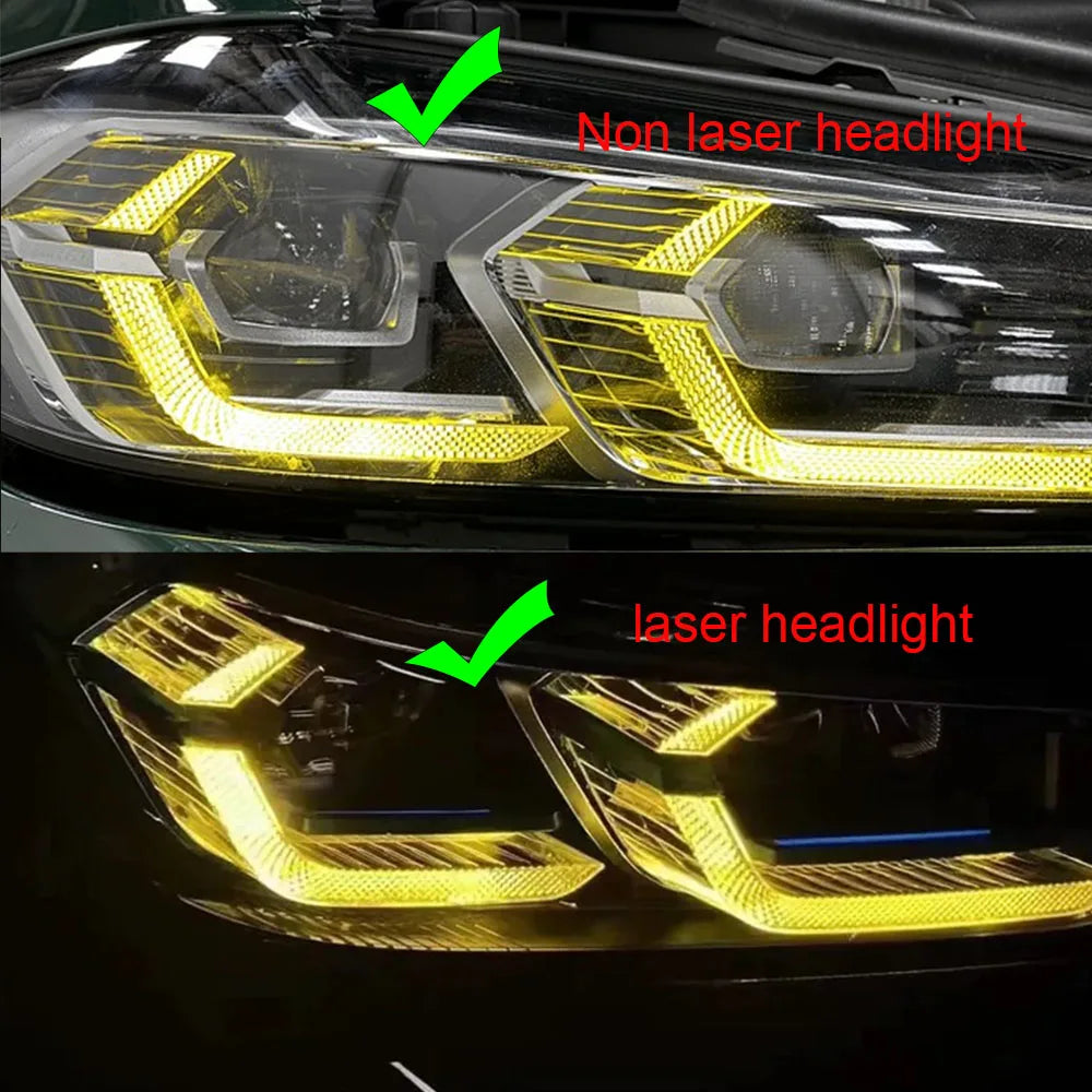 BMW X3 X4 G01 G02 LCI CSL Style Yellow Headlights DRL LED Module Set