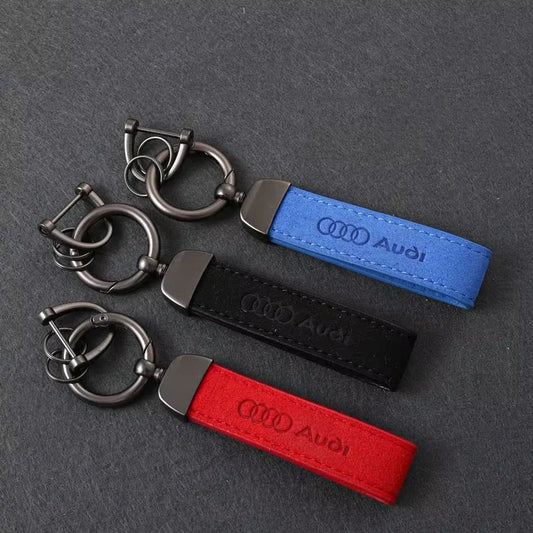 Audi RS S Line Sport Alcantara Metal Keyring Keychain
