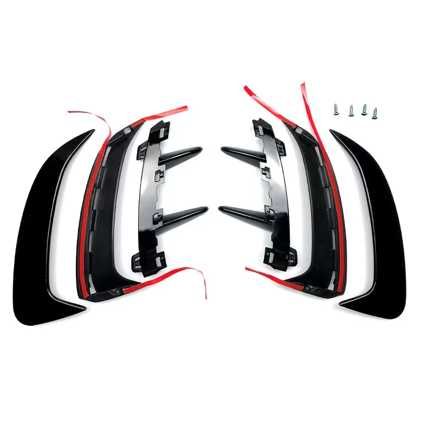 Mercedes A-Class W177 AMG Line A250 A35 A45 Rear Canards Fins Gloss Black 2019+