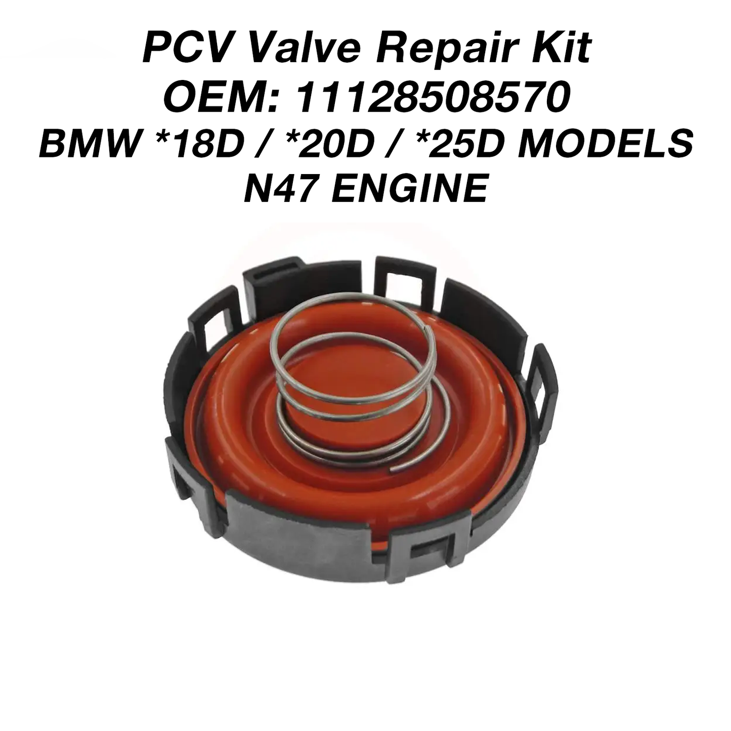 BMW N47 PCV Diaphragm Valve Cover Repair Kit Cap 11128508570