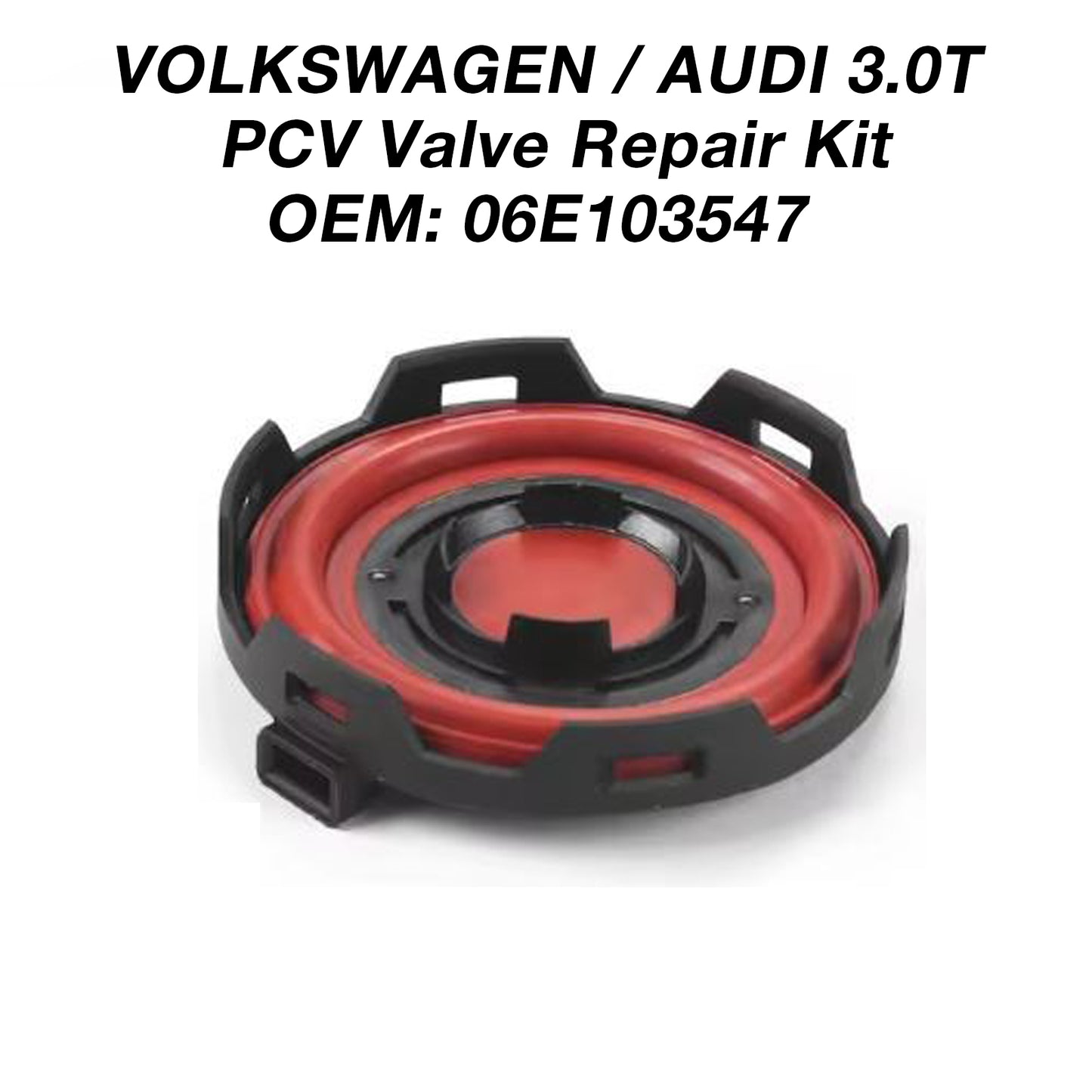 Volkswagen Audi PCV Diaphragm Valve Cover Repair Kit Cap 06E103547 3.0T V6