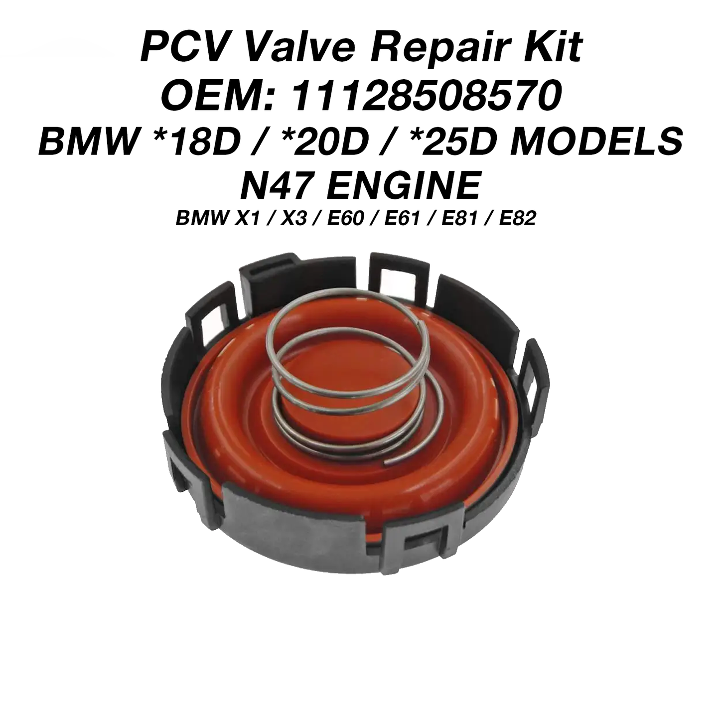 BMW N47 PCV Diaphragm Valve Cover Repair Kit Cap 11128508570