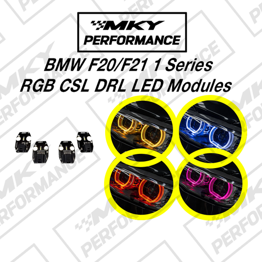 BMW 1 Series CSL Style RGB Headlights DRL LED Module Set (F20/F21 LCI)