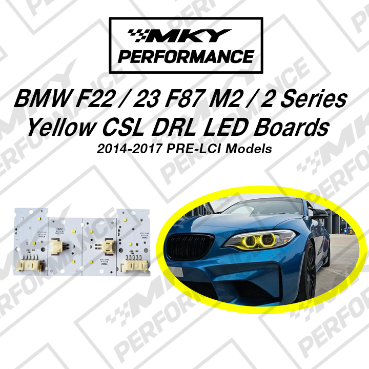 BMW F22 F23 F87 PRE LCI XENON M2 Series CSL Style Yellow Headlights DRL LED Set