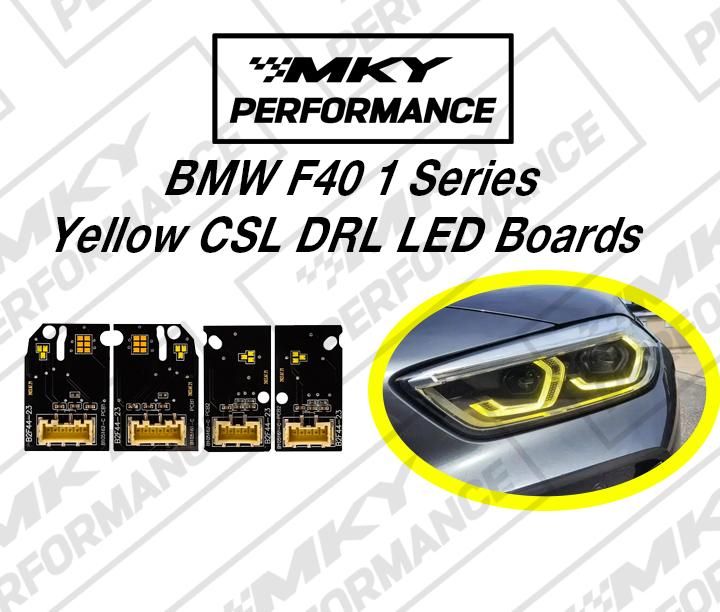 BMW F40 1 Series CSL Style Yellow Headlights DRL LED Module Set