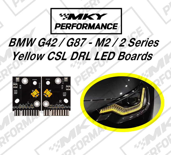 BMW G42 / G87 2 M2 Series CSL Style Yellow Headlights DRL LED Module Set