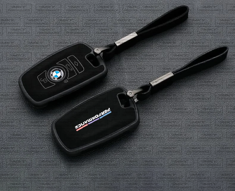 BMW Alcantara Suede Key Case Cover Holder Shell