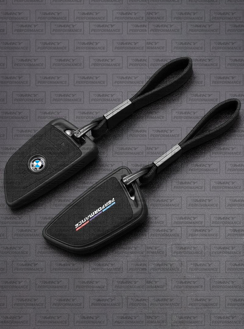 BMW Alcantara Suede Key Case Cover Holder Shell